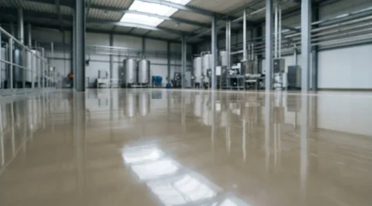 Revêtement de résine époxy haute résistance pour environnement industriel exposé aux hydrocarbures