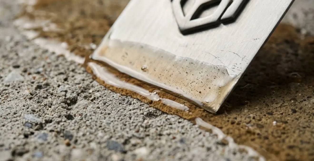 Application d'un primaire d'accrochage époxy sur une dalle de béton pour garantir l'adhérence